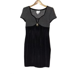 Joseph Ribkoff cocktail black knee high dress size 8